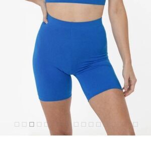 NEW 2 Pack - American Apparel Biker Shorts COTTON SPANDEX in blue